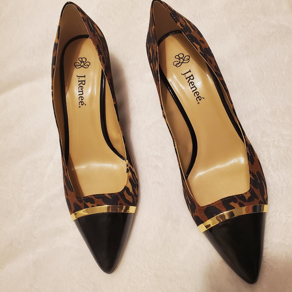 J.Renee brown/black 2.75" heels